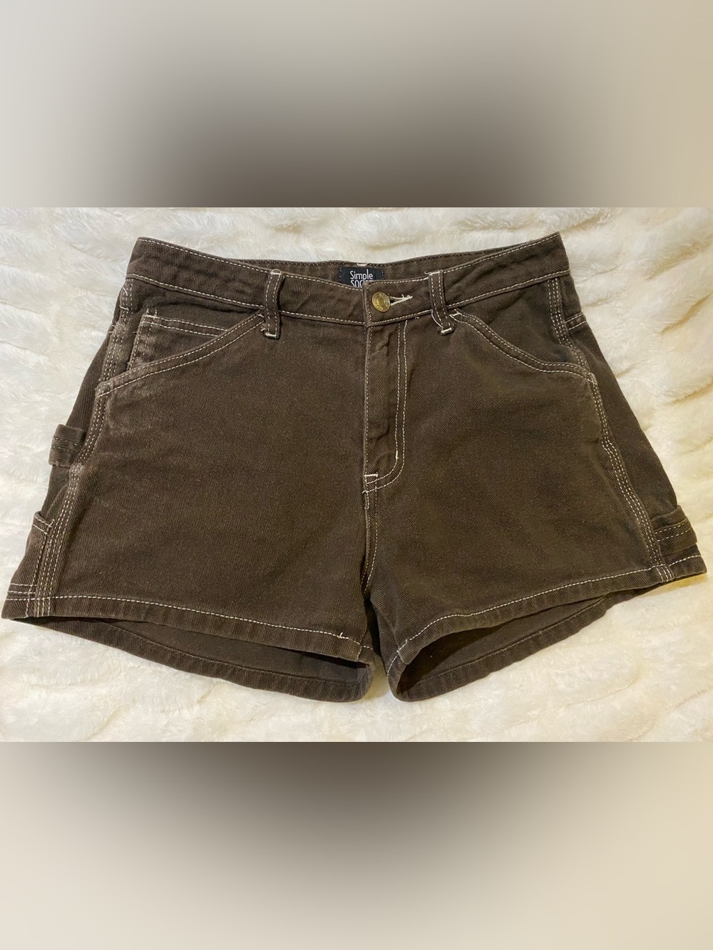 Simple Joys Brown Women's Jean Shorts